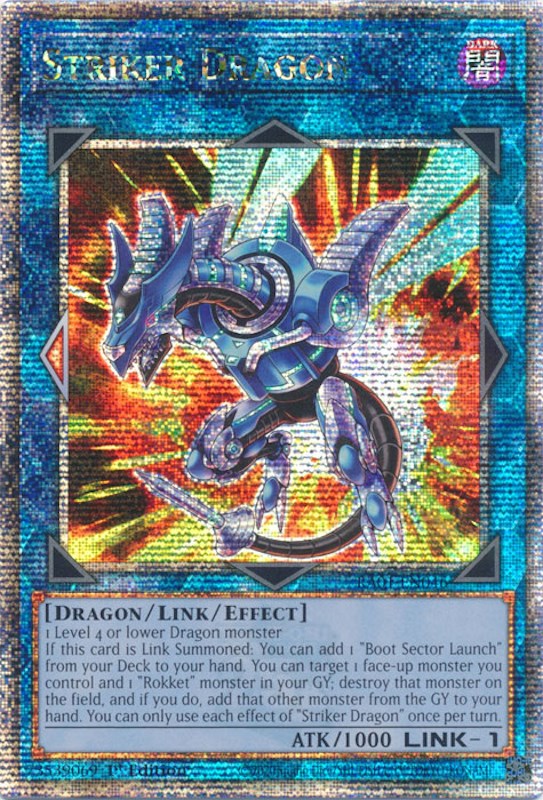 Striker Dragon [RA01-EN046] Quarter Century Secret Rare | Black Swamp Games