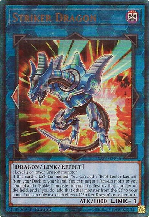 Striker Dragon [RA01-EN046] Prismatic Ultimate Rare | Black Swamp Games