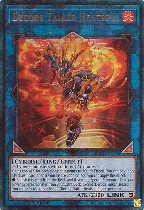 Decode Talker Heatsoul [RA01-EN048] Prismatic Ultimate Rare | Black Swamp Games