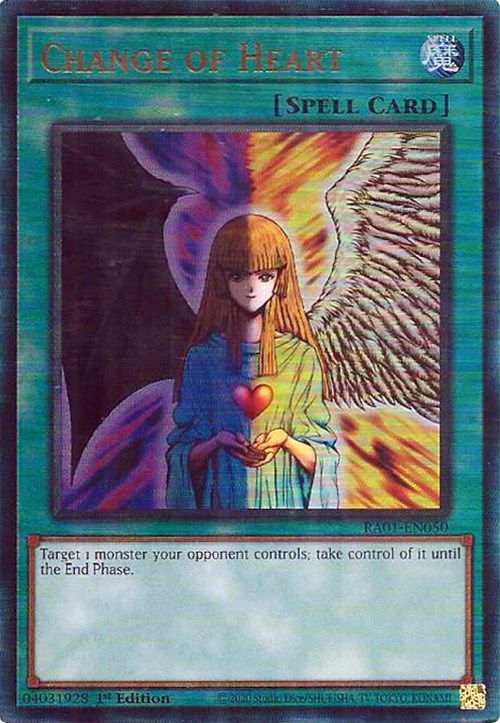 Change of Heart [RA01-EN050] Prismatic Ultimate Rare | Black Swamp Games