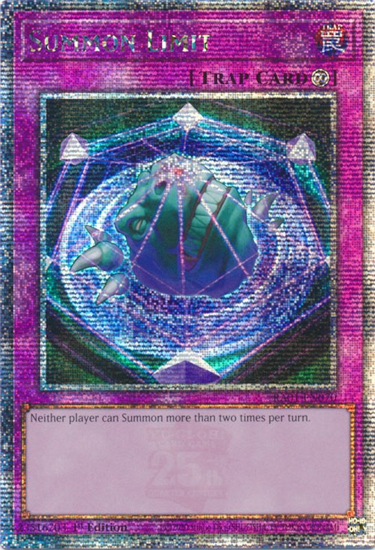 Summon Limit [RA01-EN070] Quarter Century Secret Rare | Black Swamp Games