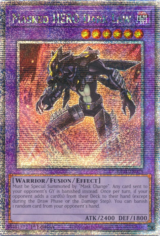 Masked HERO Dark Law [RA01-EN025] Quarter Century Secret Rare | Black Swamp Games