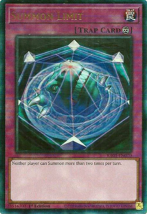 Summon Limit [RA01-EN070] Prismatic Ultimate Rare | Black Swamp Games