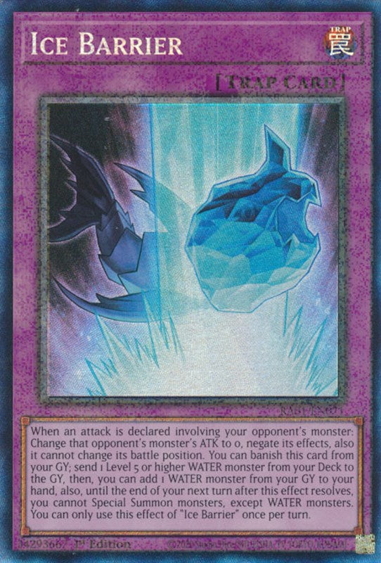 Ice Barrier [RA01-EN071] Prismatic Collector's Rare | Black Swamp Games
