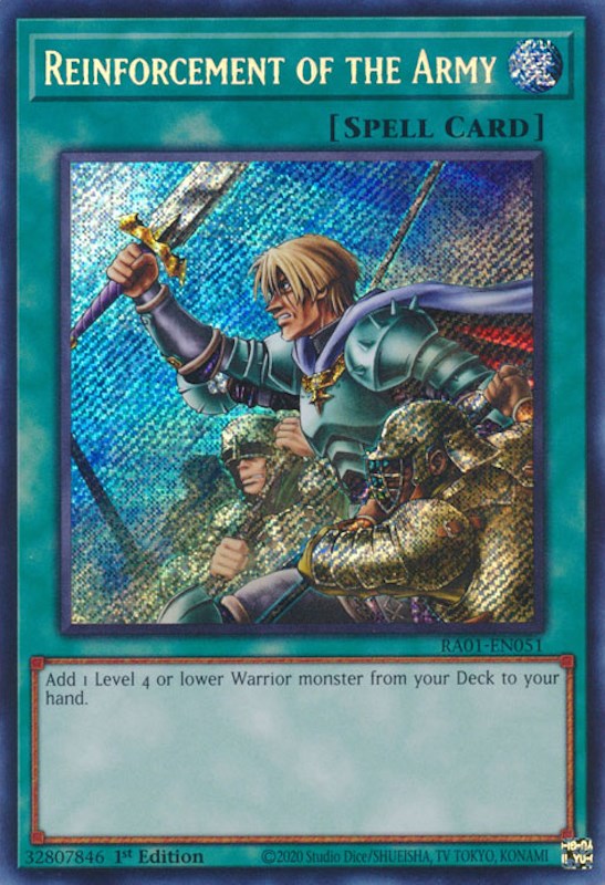 Reinforcement of the Army [RA01-EN051] Secret Rare | Black Swamp Games