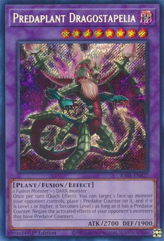 Predaplant Dragostapelia [RA01-EN027] Secret Rare | Black Swamp Games