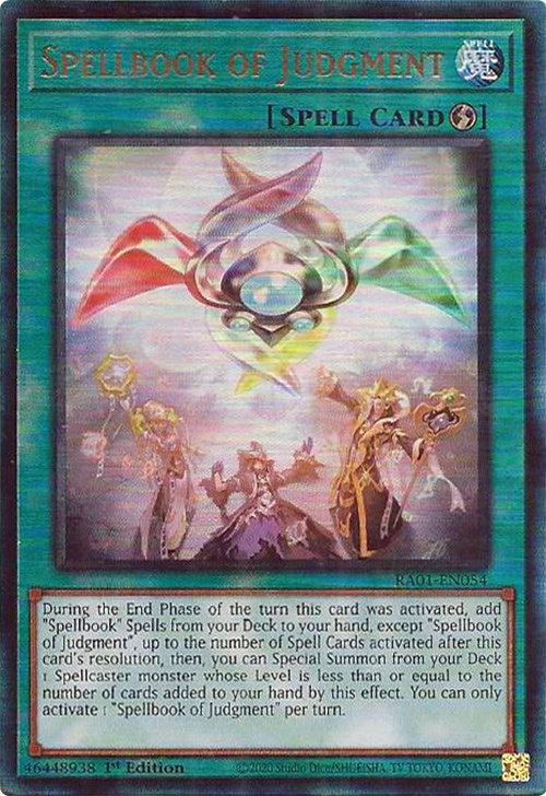 Spellbook of Judgment [RA01-EN054] Prismatic Ultimate Rare | Black Swamp Games