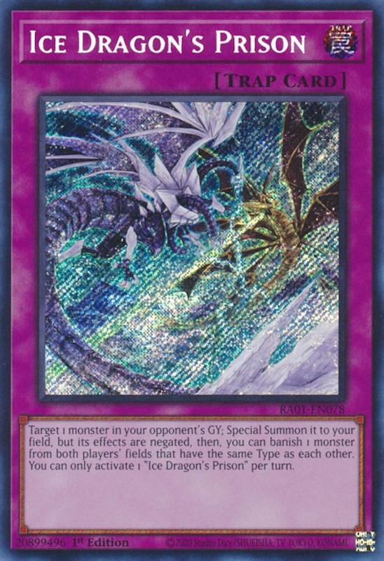 Ice Dragon's Prison [RA01-EN078] Secret Rare | Black Swamp Games