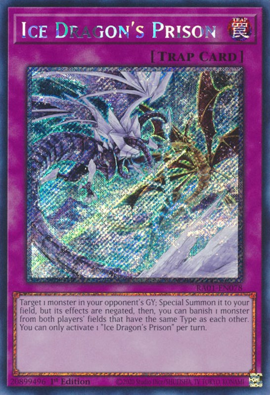 Ice Dragon's Prison [RA01-EN078] Platinum Secret Rare | Black Swamp Games