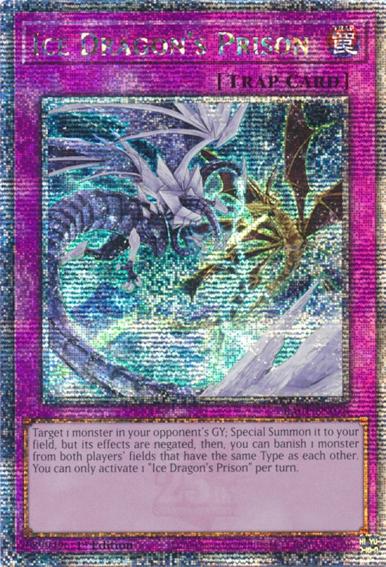 Ice Dragon's Prison [RA01-EN078] Quarter Century Secret Rare | Black Swamp Games