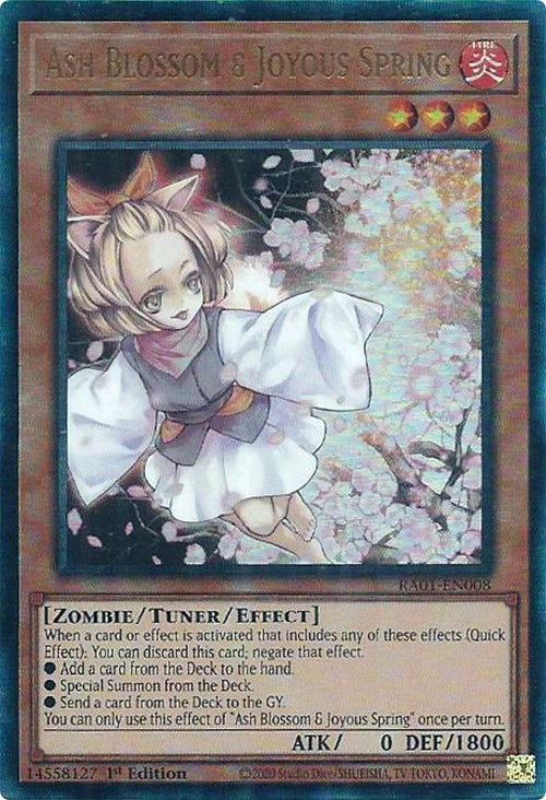 Ash Blossom & Joyous Spring [RA01-EN008] Prismatic Ultimate Rare | Black Swamp Games