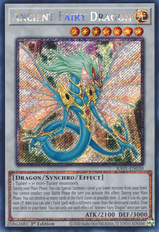 Ancient Fairy Dragon [RA01-EN030] Platinum Secret Rare | Black Swamp Games