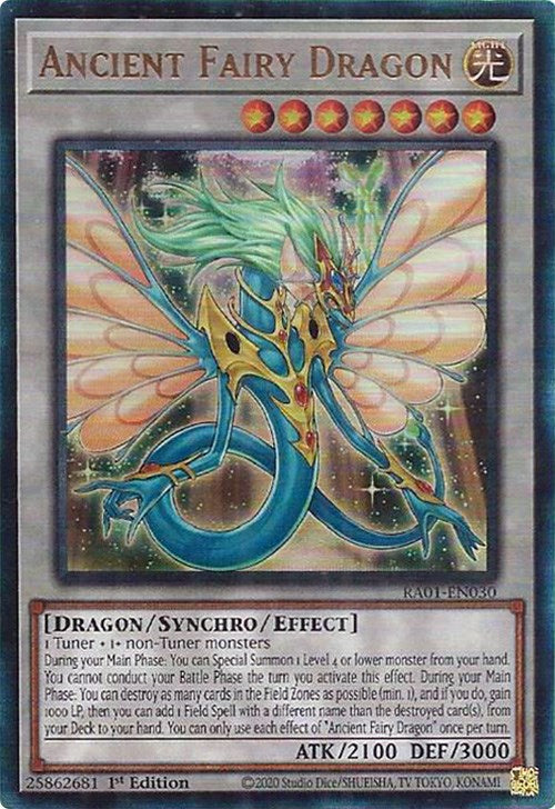 Ancient Fairy Dragon [RA01-EN030] Prismatic Ultimate Rare | Black Swamp Games