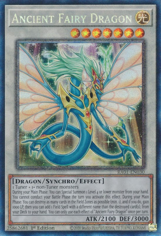 Ancient Fairy Dragon [RA01-EN030] Prismatic Collector's Rare | Black Swamp Games