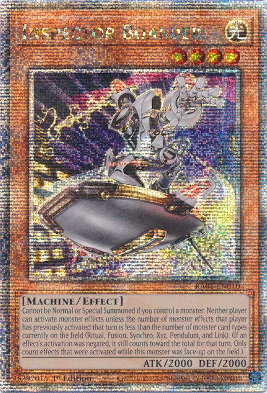 Inspector Boarder [RA01-EN010] Quarter Century Secret Rare | Black Swamp Games