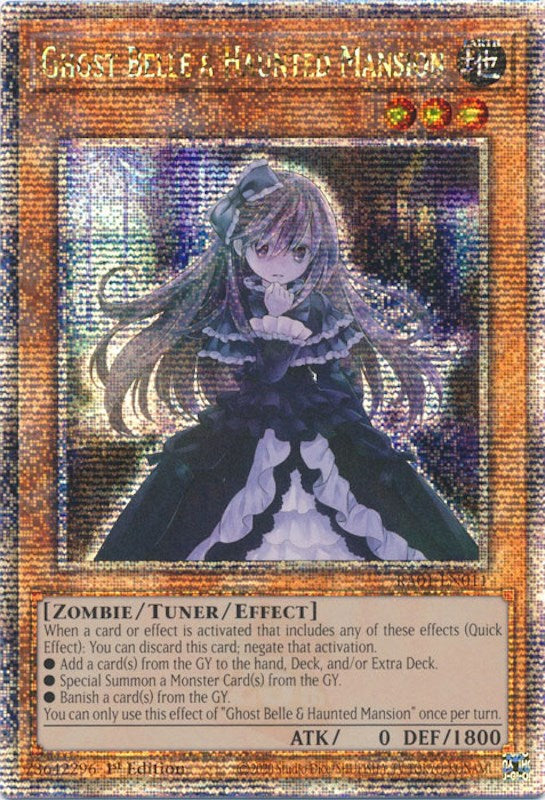 Ghost Belle & Haunted Mansion [RA01-EN011] Quarter Century Secret Rare | Black Swamp Games