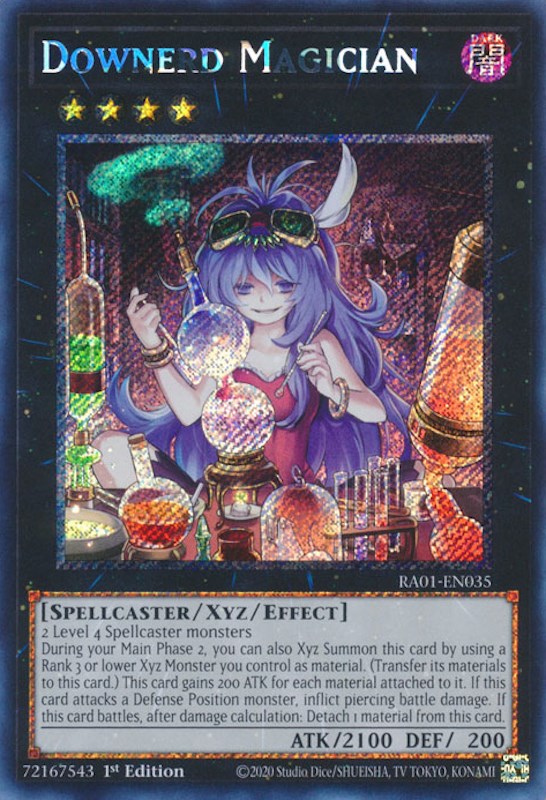 Downerd Magician [RA01-EN035] Platinum Secret Rare | Black Swamp Games