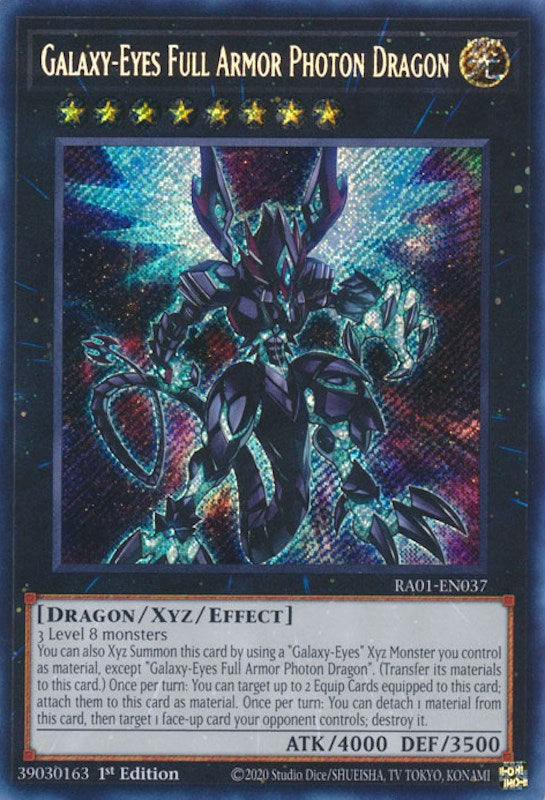 Galaxy-Eyes Full Armor Photon Dragon [RA01-EN037] Secret Rare | Black Swamp Games