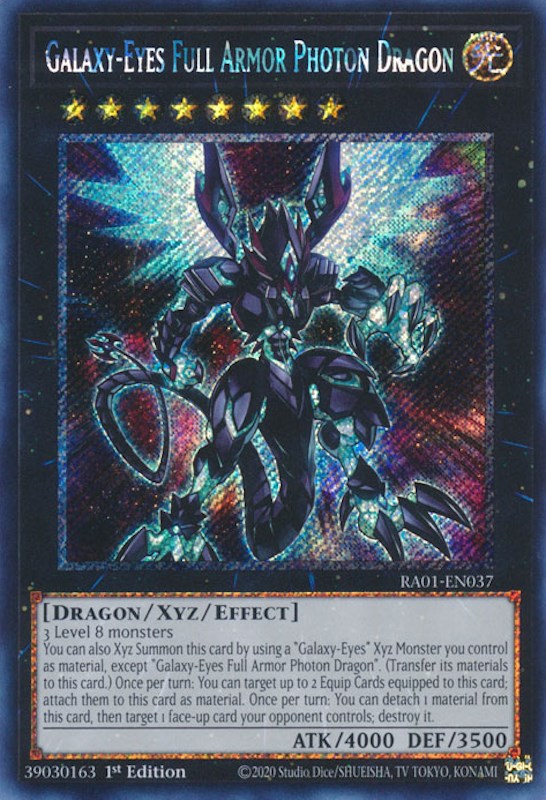 Galaxy-Eyes Full Armor Photon Dragon [RA01-EN037] Platinum Secret Rare | Black Swamp Games