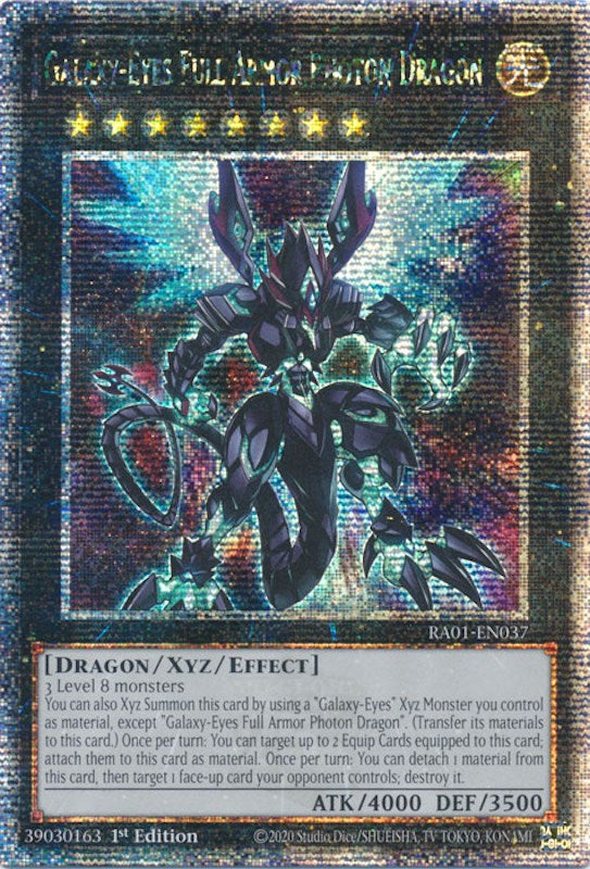 Galaxy-Eyes Full Armor Photon Dragon [RA01-EN037] Quarter Century Secret Rare | Black Swamp Games