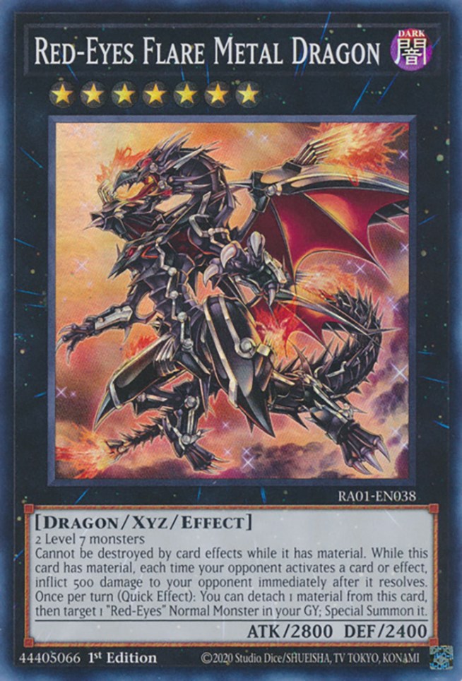 Red-Eyes Flare Metal Dragon [RA01-EN038] Super Rare | Black Swamp Games