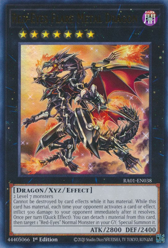 Red-Eyes Flare Metal Dragon [RA01-EN038] Ultra Rare | Black Swamp Games