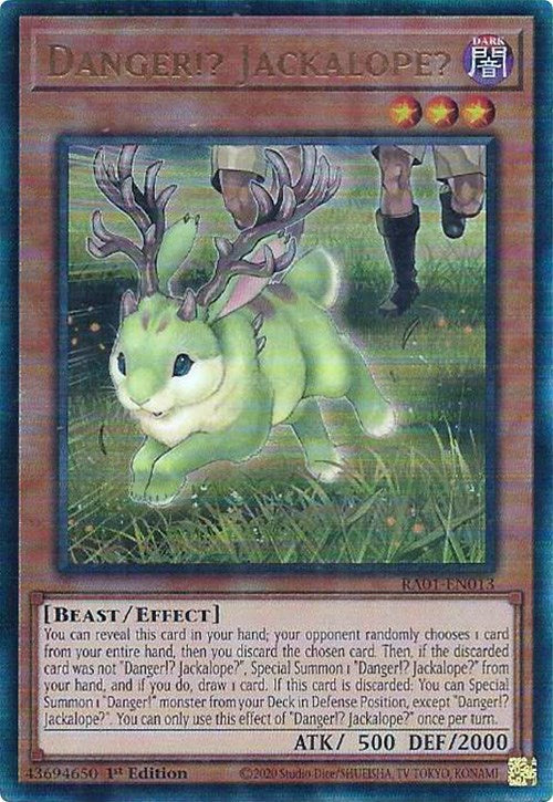 Danger!? Jackalope? [RA01-EN013] Prismatic Ultimate Rare | Black Swamp Games