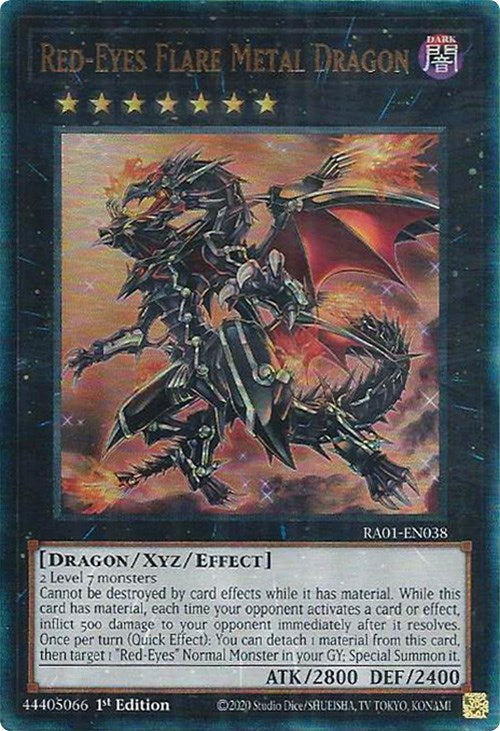 Red-Eyes Flare Metal Dragon [RA01-EN038] Prismatic Ultimate Rare | Black Swamp Games