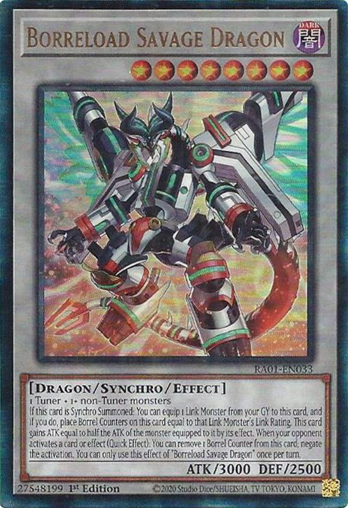 Borreload Savage Dragon [RA01-EN033] Prismatic Ultimate Rare | Black Swamp Games