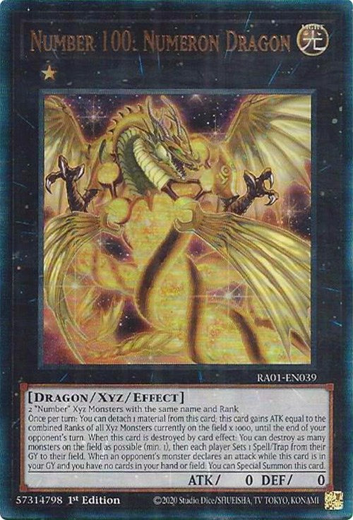 Number 100: Numeron Dragon [RA01-EN039] Prismatic Ultimate Rare | Black Swamp Games