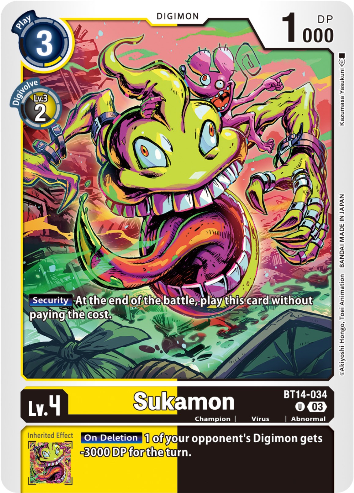Sukamon [BT14-034] [Blast Ace] | Black Swamp Games