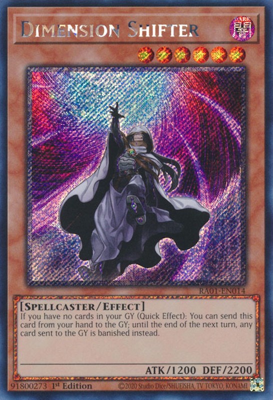 Dimension Shifter [RA01-EN014] Platinum Secret Rare | Black Swamp Games