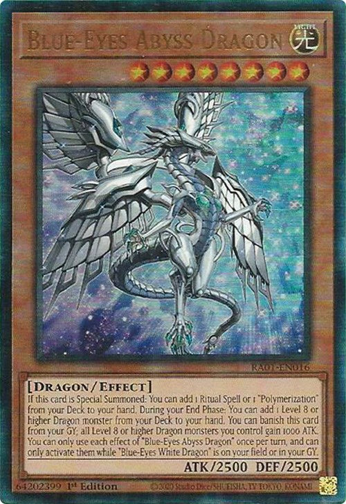 Blue-Eyes Abyss Dragon [RA01-EN016] Prismatic Ultimate Rare | Black Swamp Games