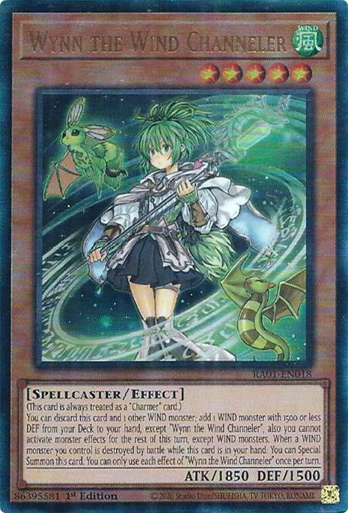 Wynn the Wind Channeler [RA01-EN018] Prismatic Ultimate Rare | Black Swamp Games