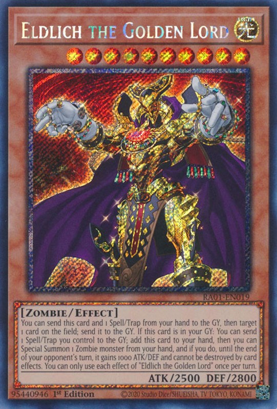 Eldlich the Golden Lord [RA01-EN019] Platinum Secret Rare | Black Swamp Games