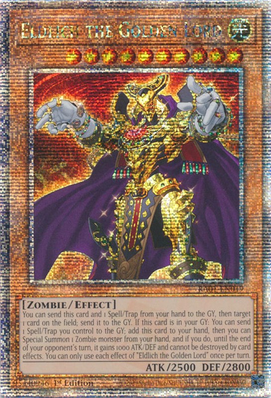 Eldlich the Golden Lord [RA01-EN019] Quarter Century Secret Rare | Black Swamp Games