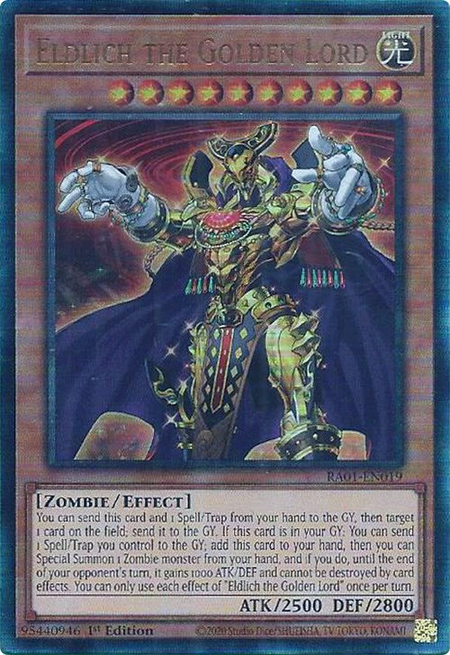 Eldlich the Golden Lord [RA01-EN019] Prismatic Ultimate Rare | Black Swamp Games