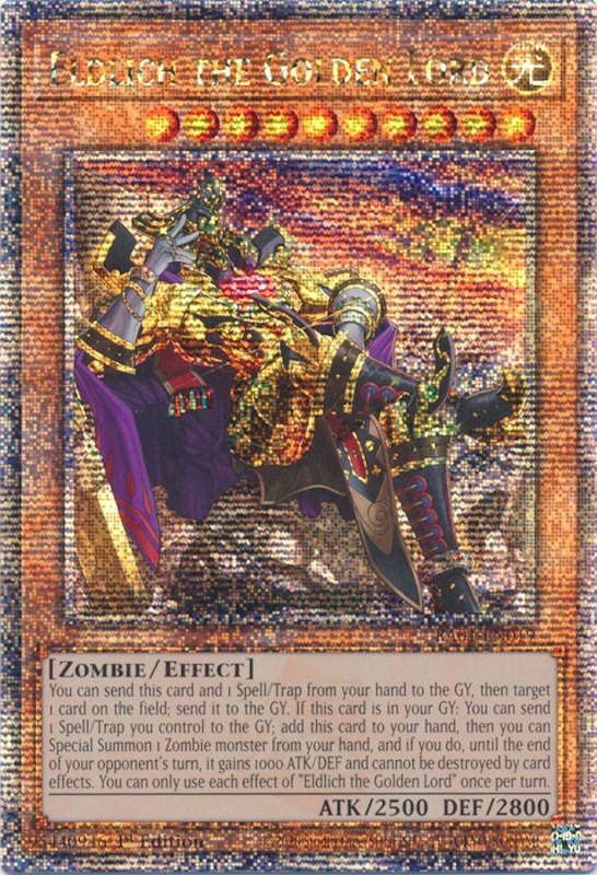 Eldlich the Golden Lord (Alternate Art) [RA01-EN019] Quarter Century Secret Rare | Black Swamp Games