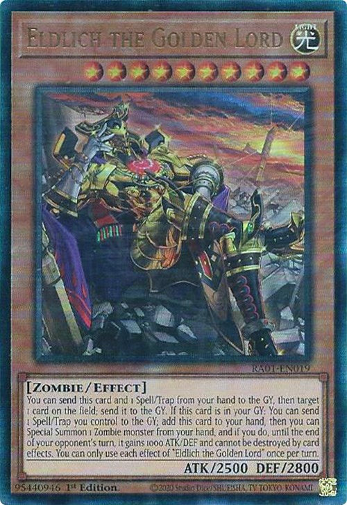 Eldlich the Golden Lord (Alternate Art) [RA01-EN019] Prismatic Ultimate Rare | Black Swamp Games