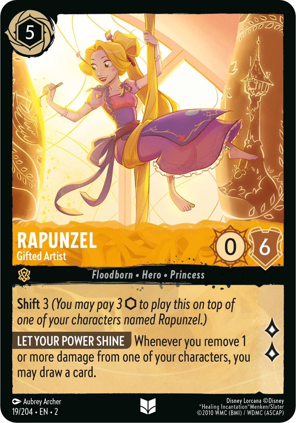 Rapunzel - Gifted Artist (19/204) [Rise of the Floodborn] | Black Swamp Games