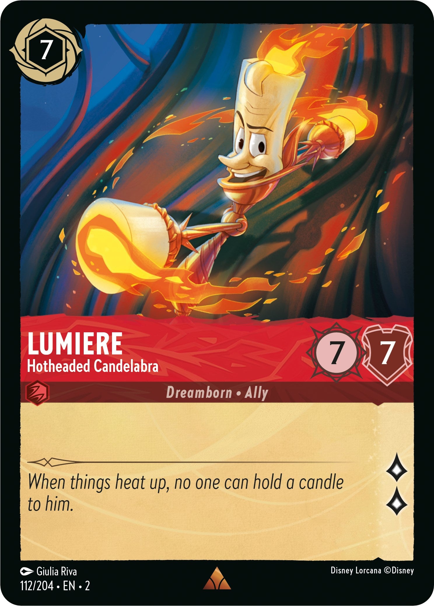 Lumiere - Hotheaded Candelabra (112/204) [Rise of the Floodborn] | Black Swamp Games