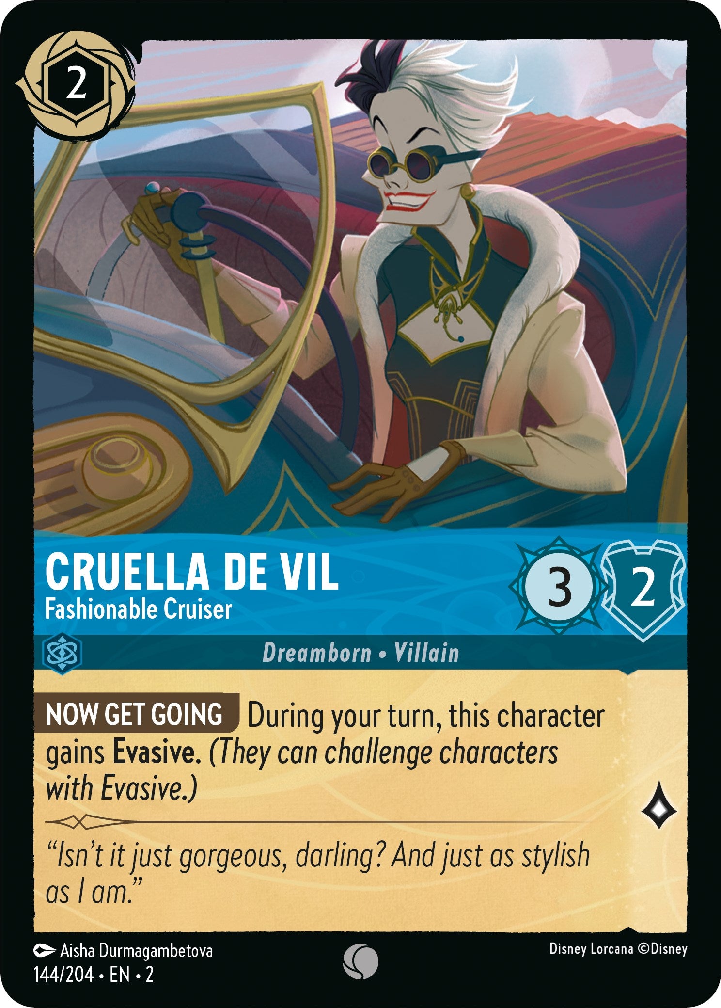 Cruella De Vil - Fashionable Cruiser (144/204) [Rise of the Floodborn] | Black Swamp Games