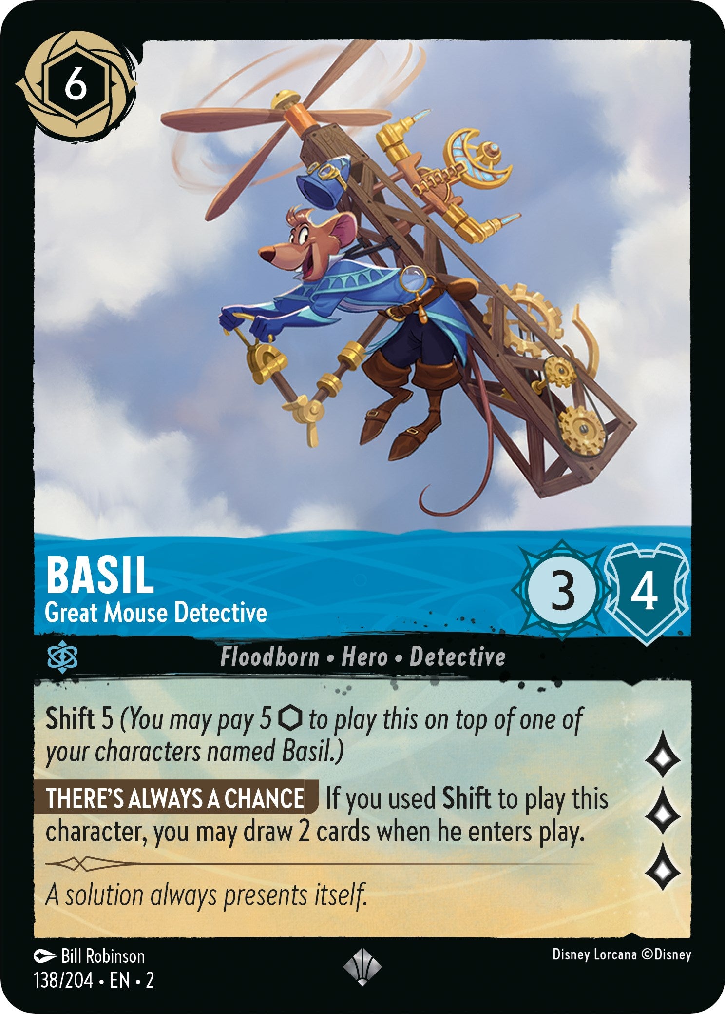 Basil - Great Mouse Detective (138/204) [Rise of the Floodborn] | Black Swamp Games