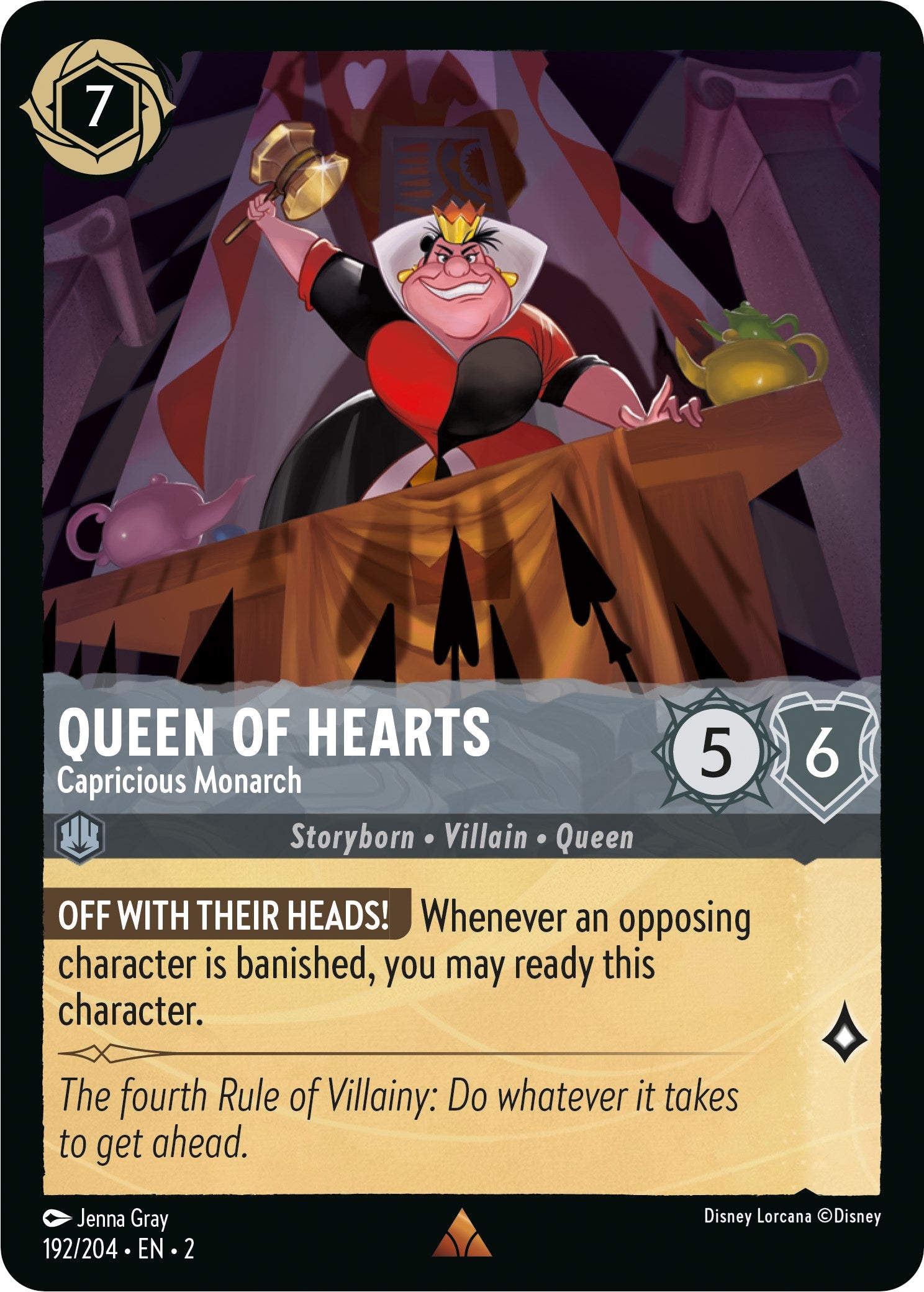 Queen of Hearts - Capricious Monarch (192/204) [Rise of the Floodborn] | Black Swamp Games