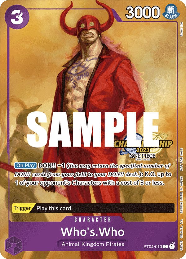 Who's.Who (CS 2023 Celebration Pack) [One Piece Promotion Cards] | Black Swamp Games