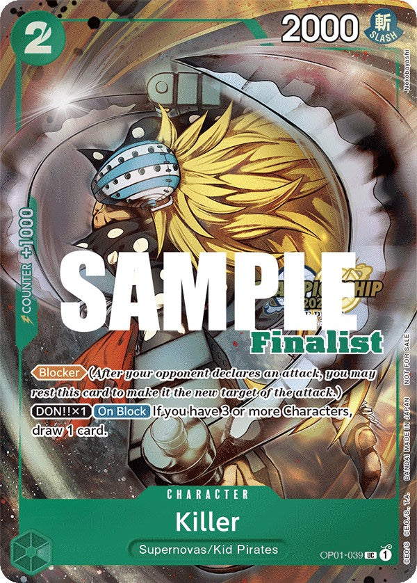 Killer (CS 2023 Top Players Pack) [Finalist] [One Piece Promotion Cards] | Black Swamp Games