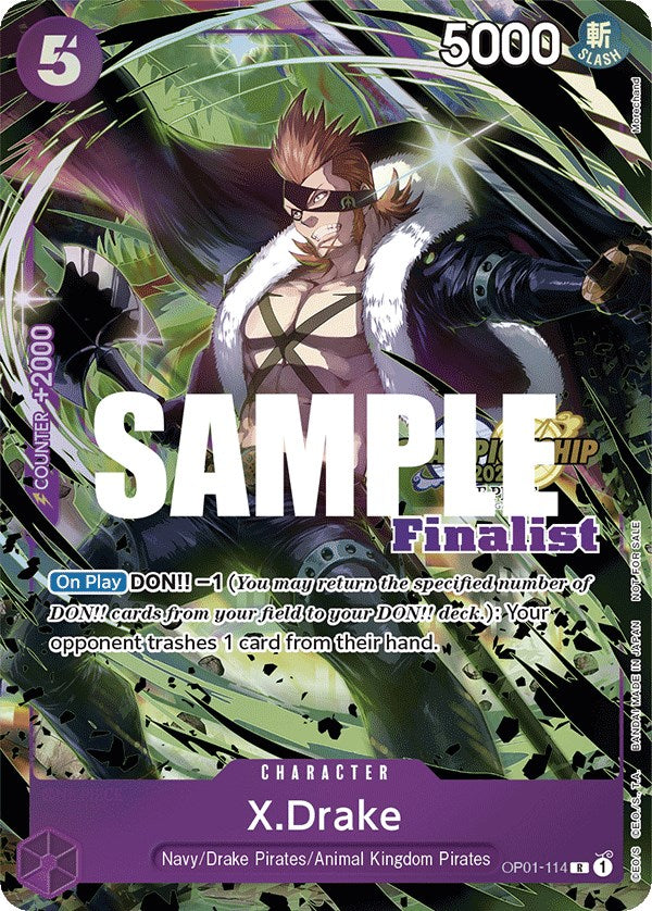 X.Drake (CS 2023 Top Players Pack) [Finalist] [One Piece Promotion Cards] | Black Swamp Games