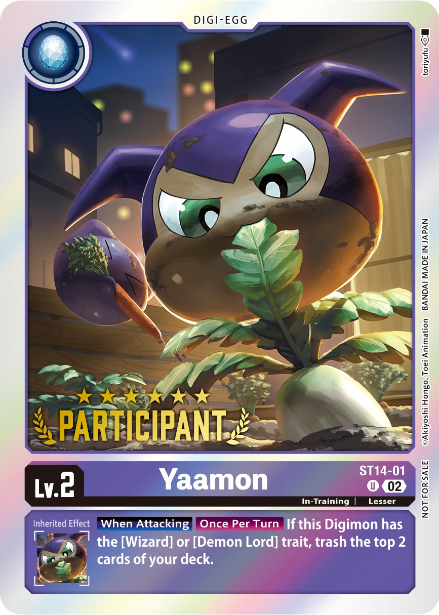 Yaamon [ST14-01] (Digimon 3-On-3 November 2023 Participation) [Starter Deck: Beelzemon Advanced Deck Set] | Black Swamp Games