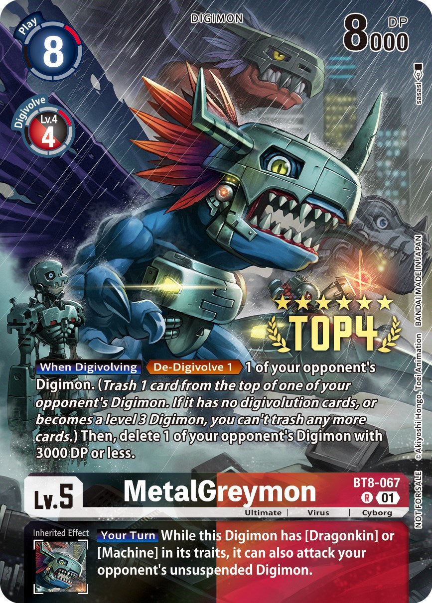 MetalGreymon [BT8-067] (Digimon 3-On-3 November 2023 Top 4) [New Awakening] | Black Swamp Games