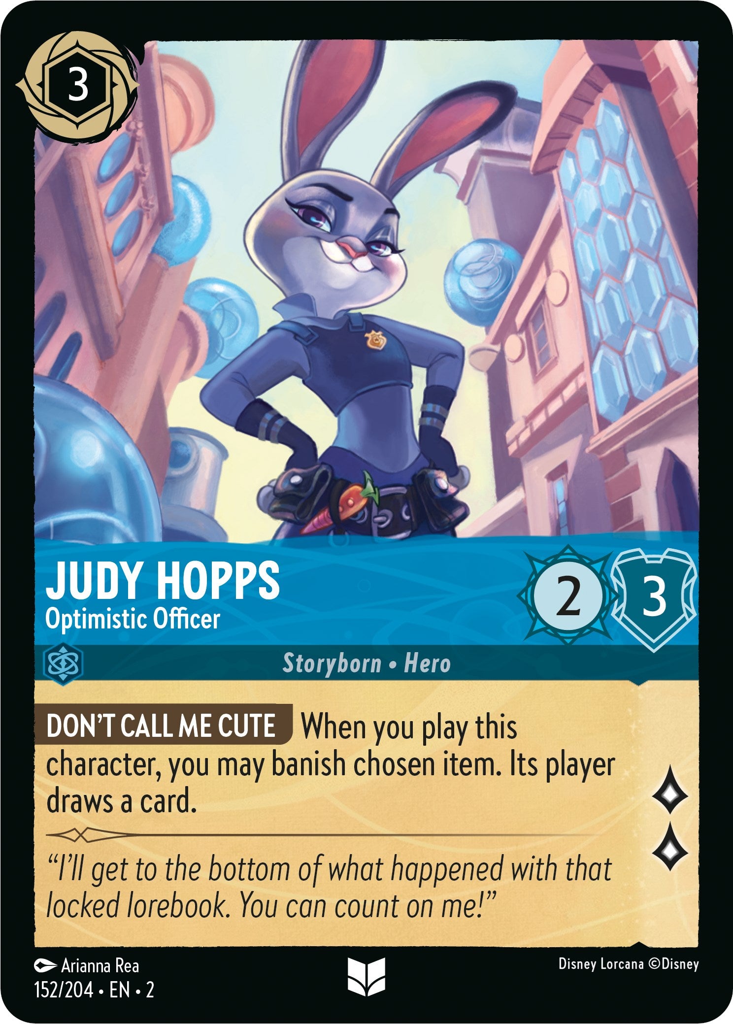 Judy Hopps - Optimistic Officer (152/204) [Rise of the Floodborn] | Black Swamp Games